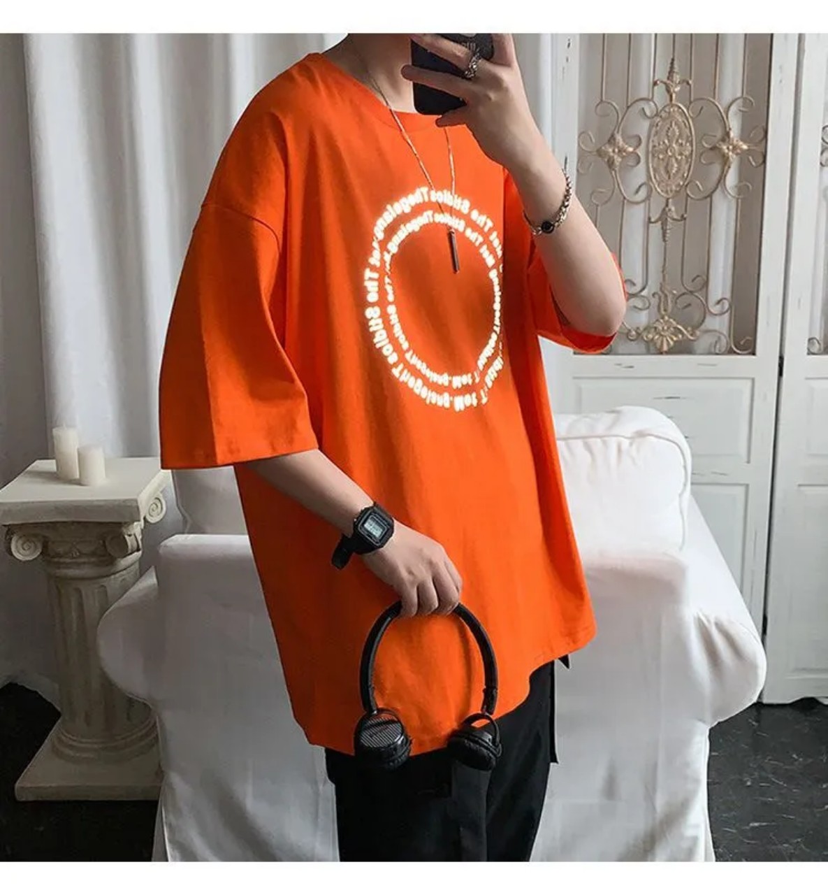 Áo thun Stee Phản quang WORDS CIRCLE Unisex