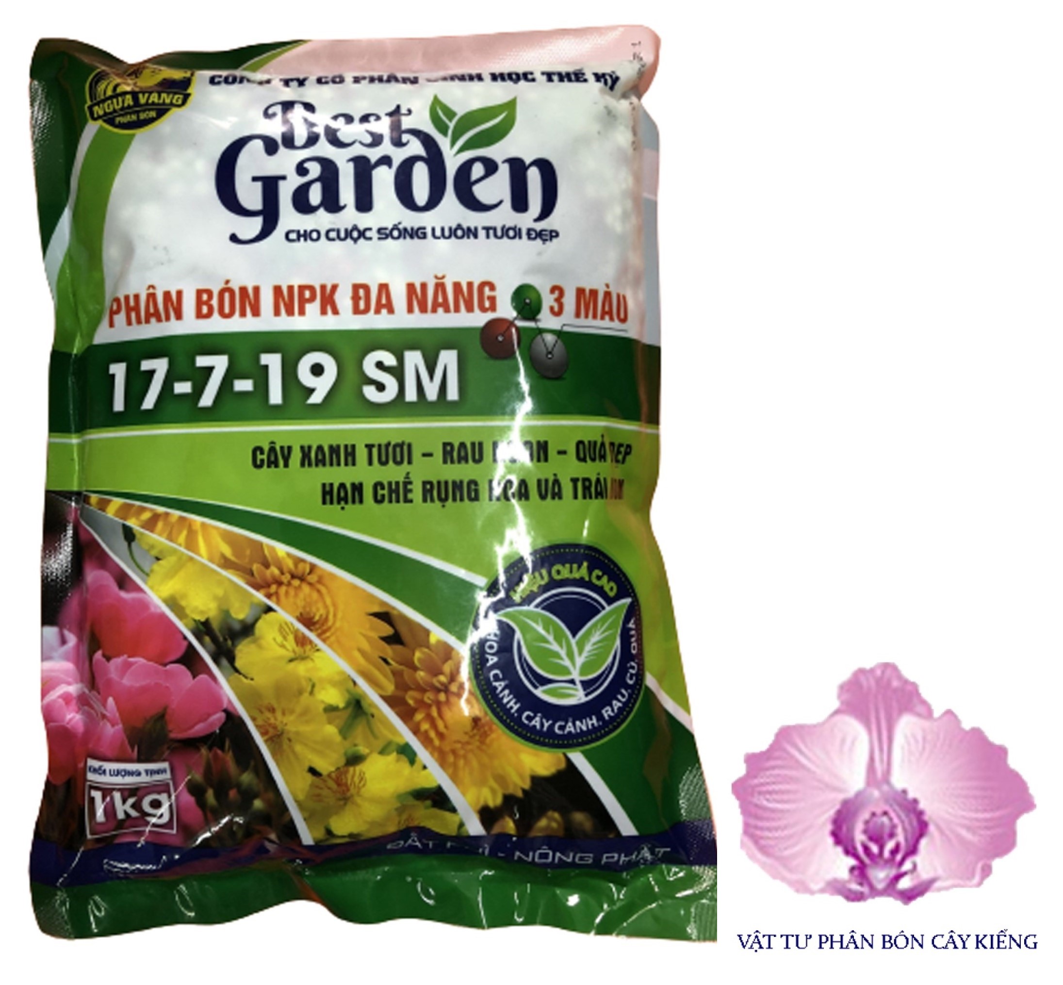 Best Garden - Phân bón NPK đa năng (3 màu) 17-7-19 SM - #106A# 1kg