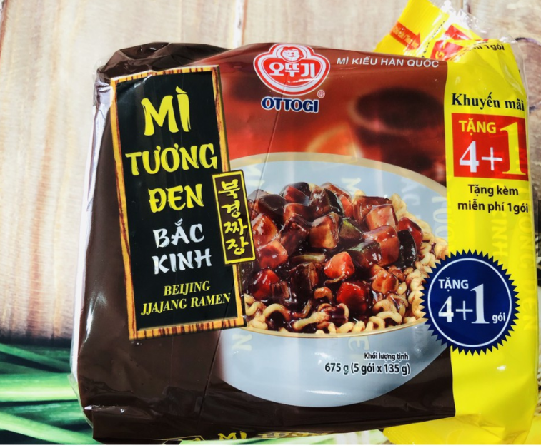Lốc 5 gói mì tương đen bắc kinh (gói 135g)