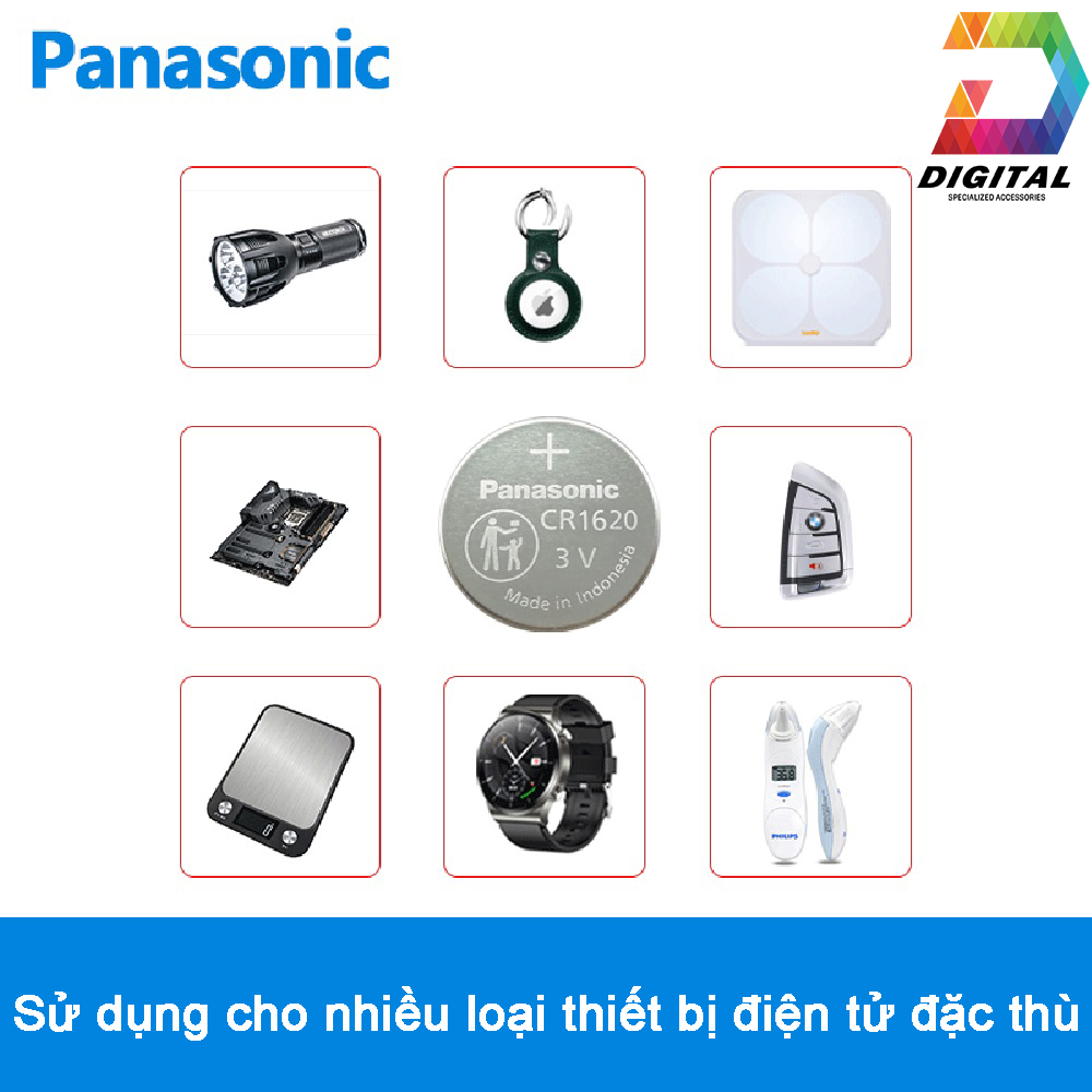 Pin Cmos Panasonic CR1620 Lithium 3V Chính Hãng