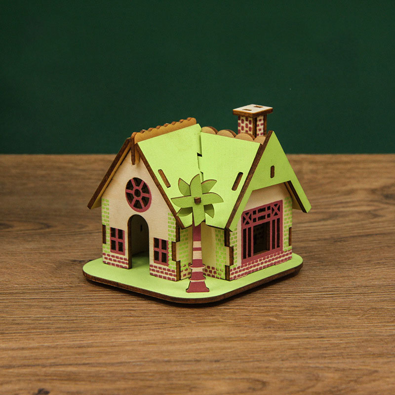 Đồ chơi lắp ráp gỗ 3D Mô hình Nhà gỗ Ellie House