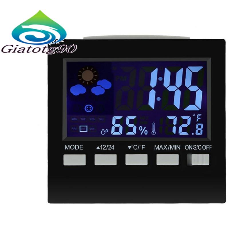 SIÊU HOT - Dong ho do nhiet do,dong ho do do am,Đồng hồ LED đo nhiệt độ và độ ẩm thông minh 206884