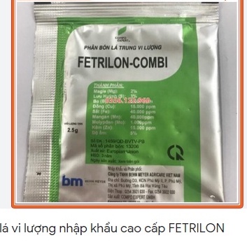 Phân bón lá vi lượng nhập khẩu fetrilon combi 2,5g