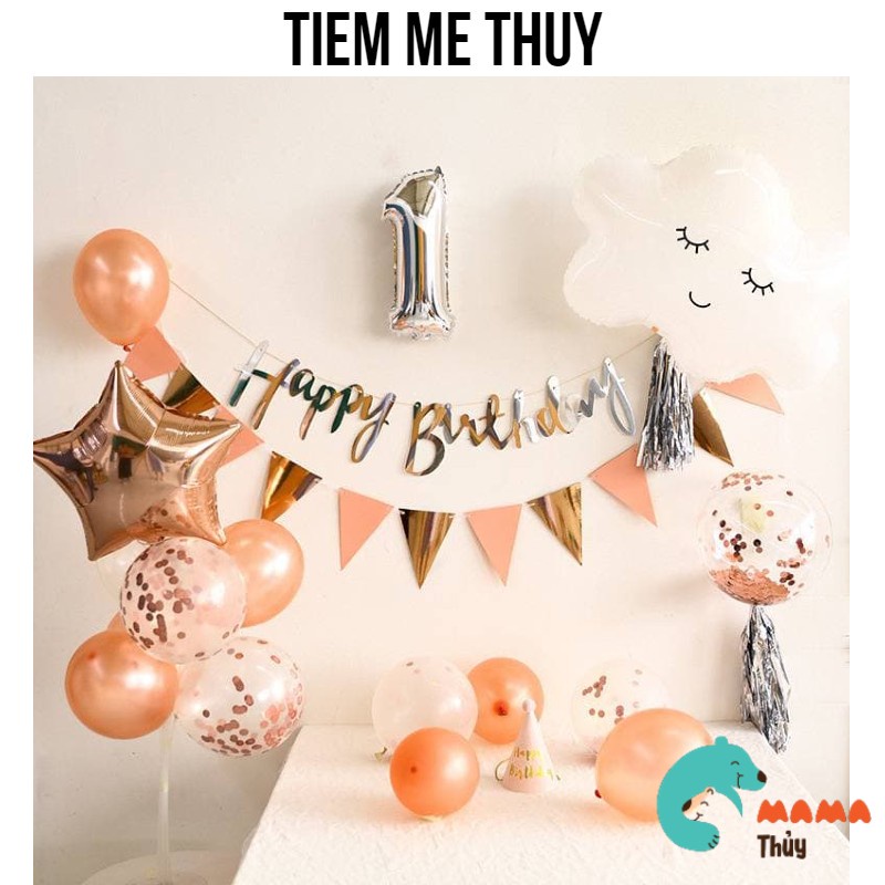 Set bóng trang trí sinh nhật đơn giản xinh xắn 54