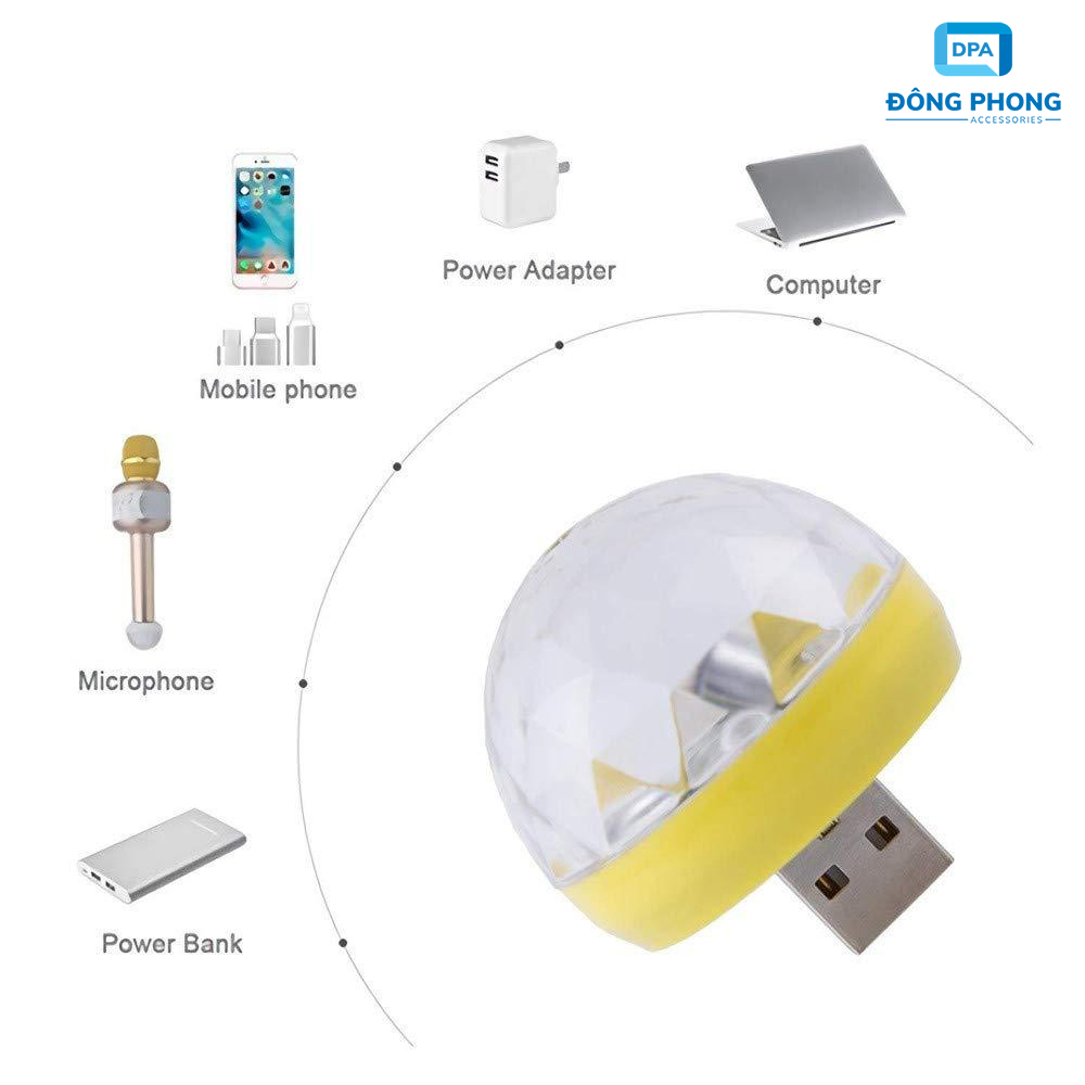Đèn Led Mini Vũ Trường Cảm Ứng Theo Nhạc