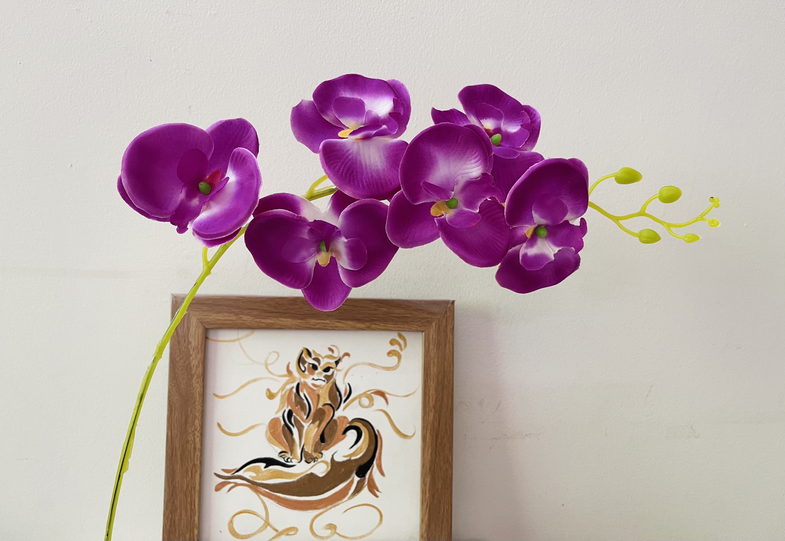 Hoa giả, hoa vải lụa - CÀNH LAN HỒ ĐIỆP trang trí decor...
