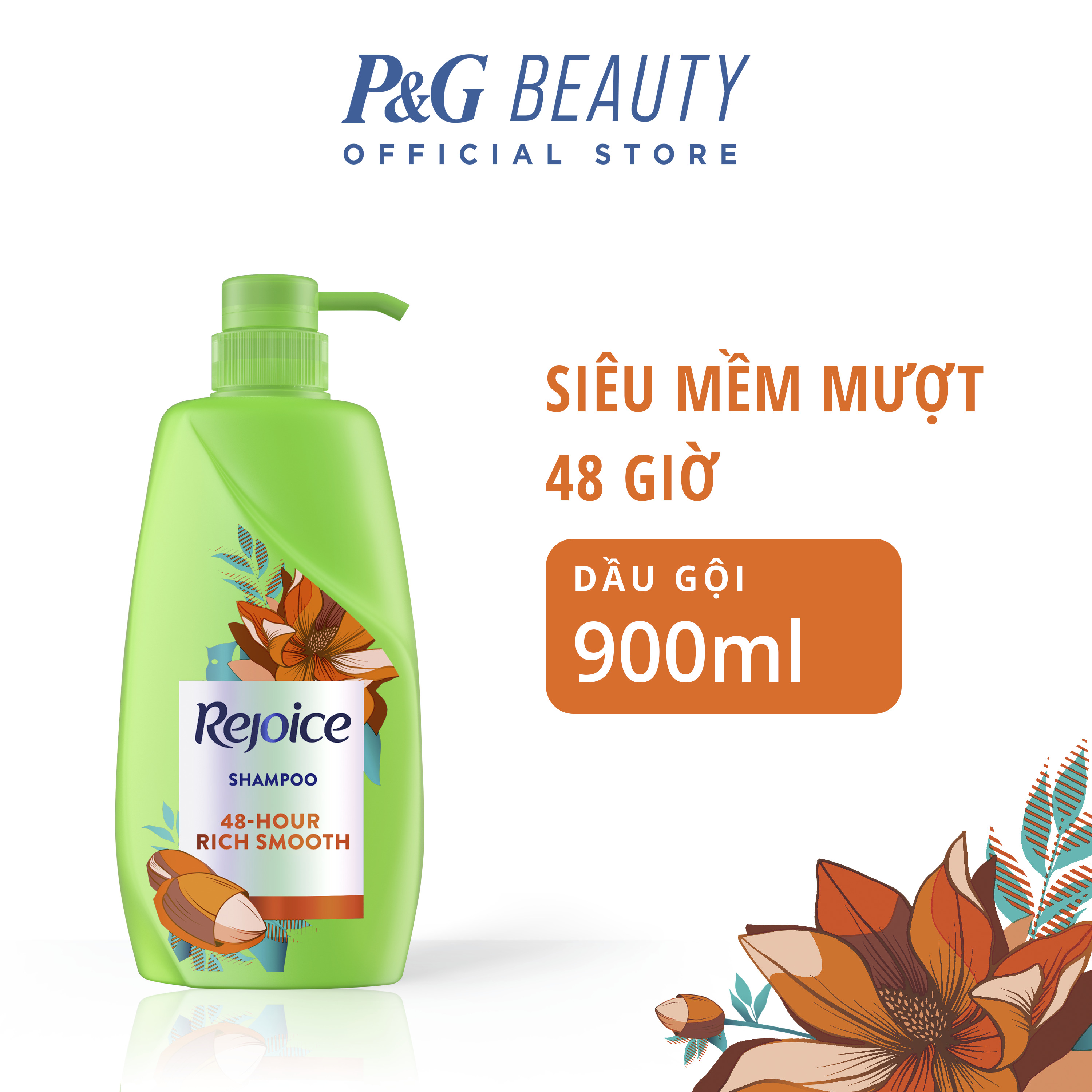 Chai dầu gội rejoice 900ml siêu mềm mượt 48 giờ - chai 900ml- hàng nhập khẩu thái lan