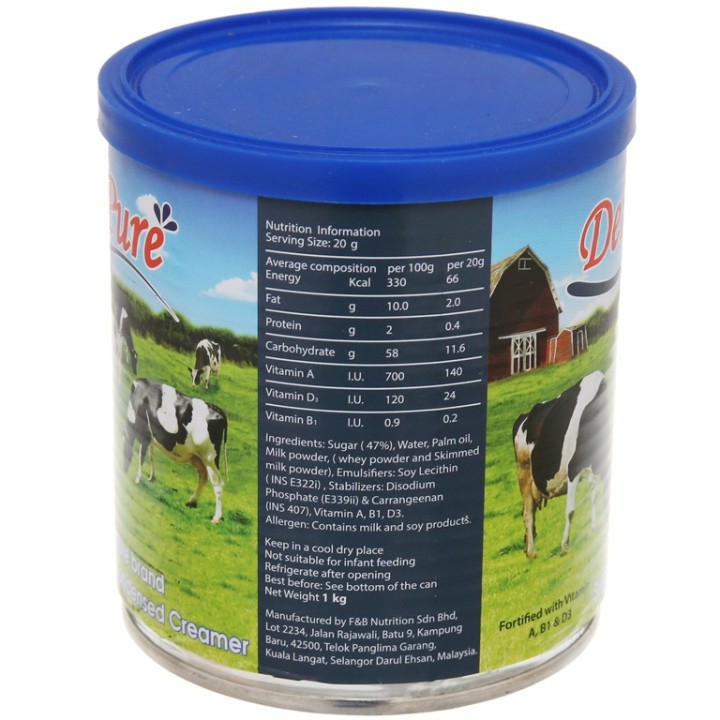 Combo 6 lon sữa đặc Delipure loại 1kg