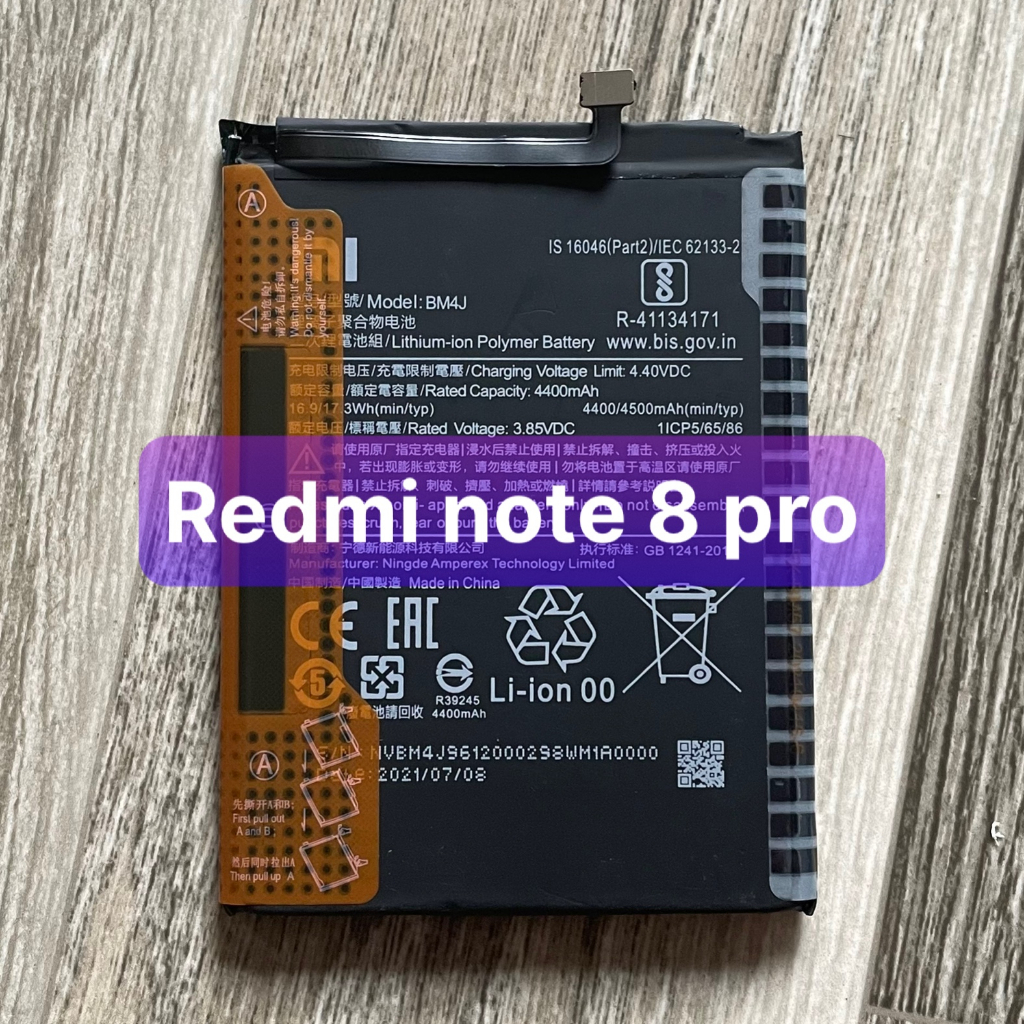 pin xiaomi Redmi note 8 pro mã BM4J (zin)