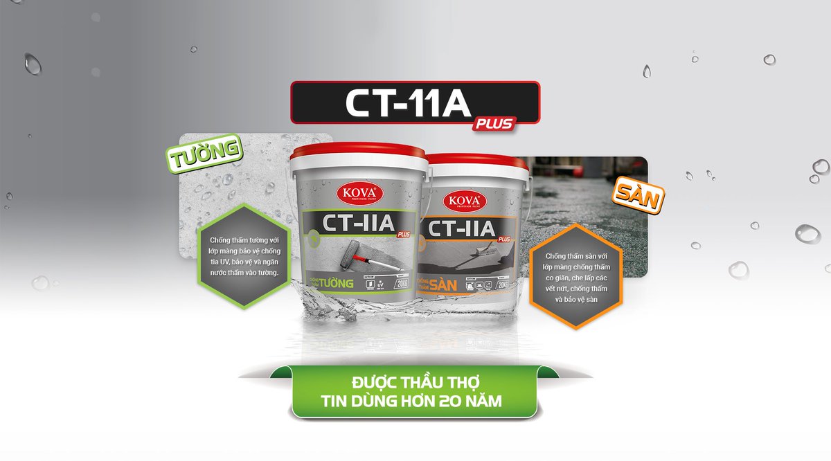 [HCM]Kova CT11A Chống Thấm Tường Thùng 4L