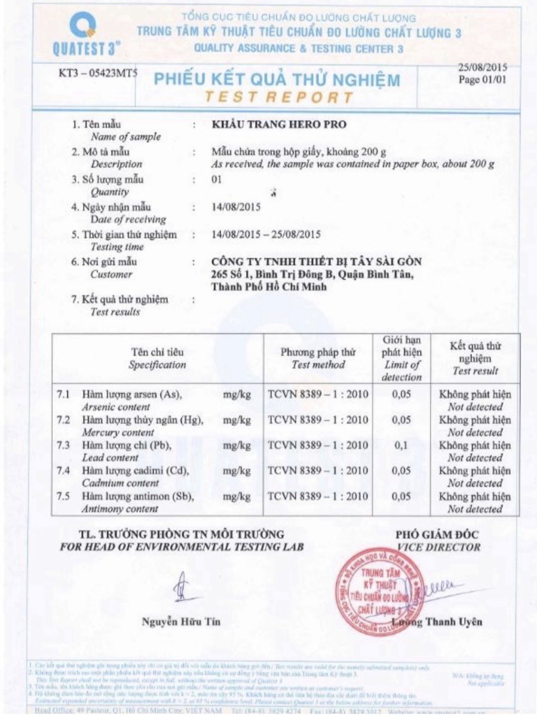 Khẩu trang Hero 4D VNN94