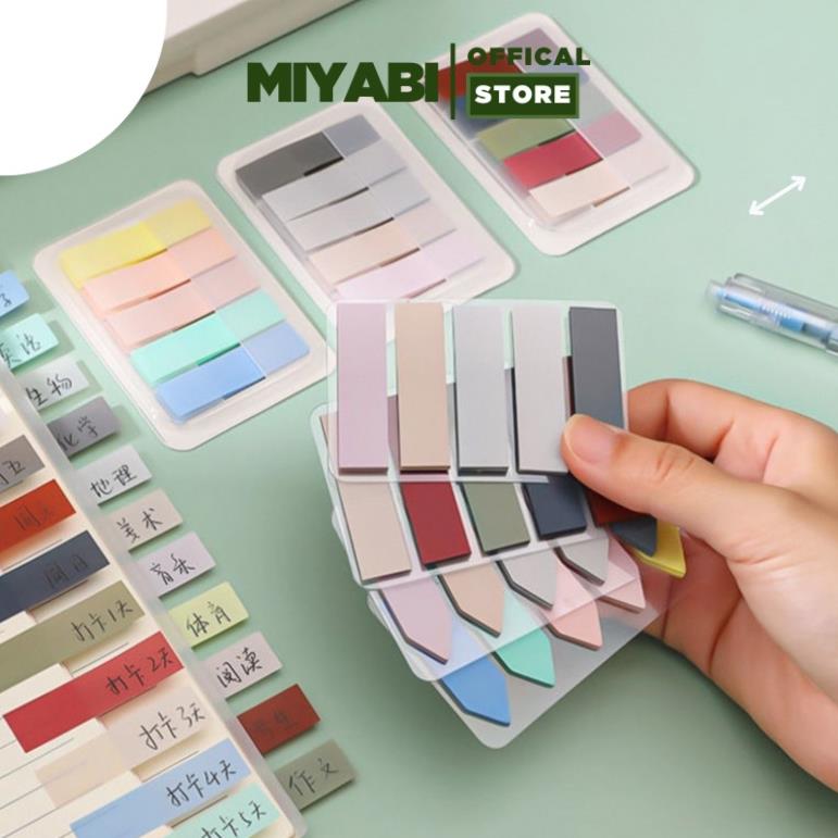 Giấy note ghi chú - set 100 tờ - giấy note đánh dấu trang - giấy phân trang note ký - miyabi store
