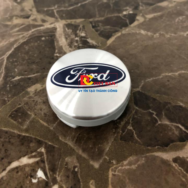 1 chiếc logo chụp mâm, ốp lazang bánh xe ô tô, xe hơi Ford54 đường kính 54mm (Màu bạc)