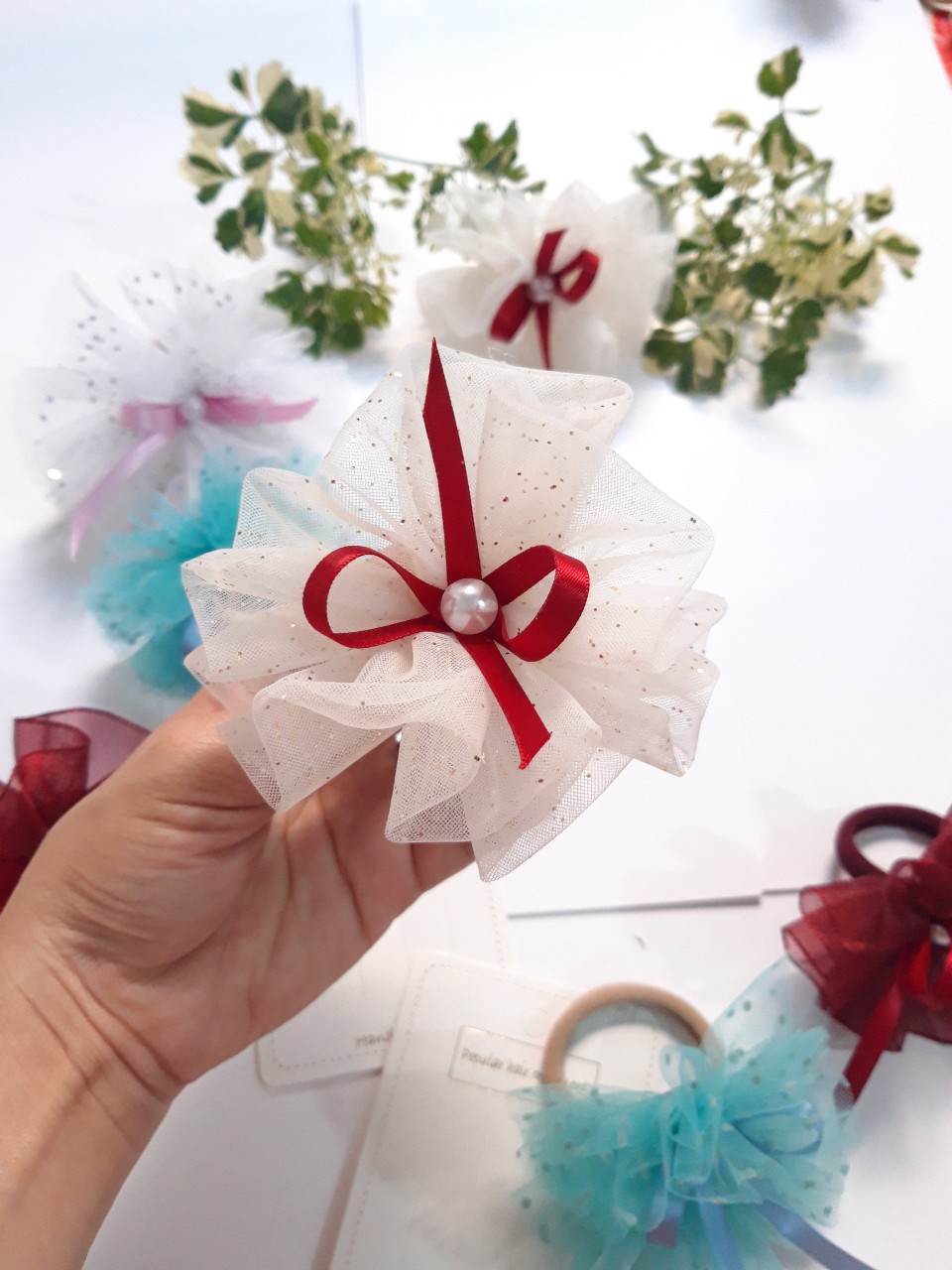 set 2 cái kẹp/ cột tóc cho Bé( hình thật)