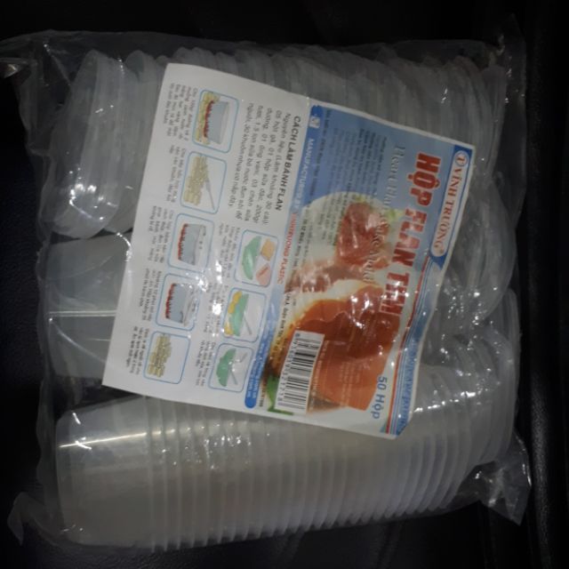 Combo 50 Khuôn Bánh Flan Hình Trái Tim