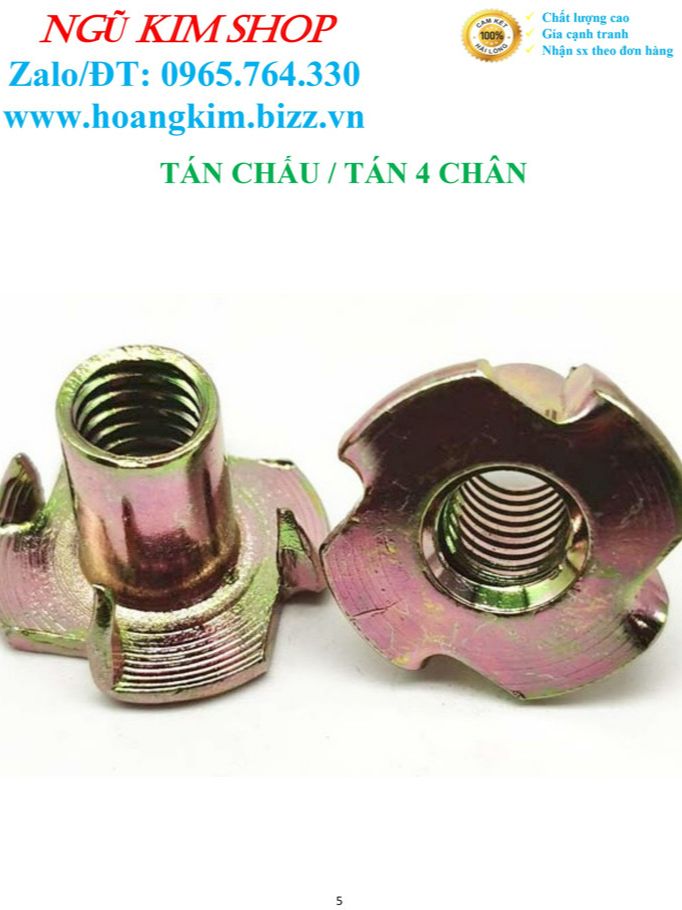TÁN CHẤU _ TÁN 4 CHÂN M4, M5, M6, M8
