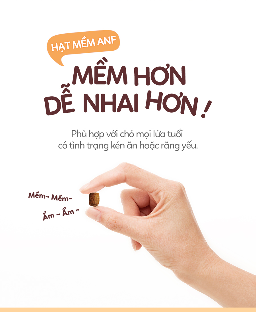 ANF thức ăn cho chó mọi lứa tuổi, hạt hữu cơ/hạt mềm 6KG