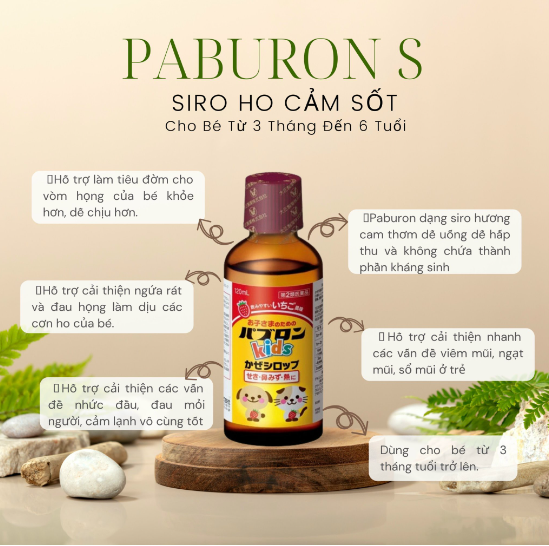 Siro Và Bột Paburon S Nhật Bản (Siro chó mèo) cho bé 120ml