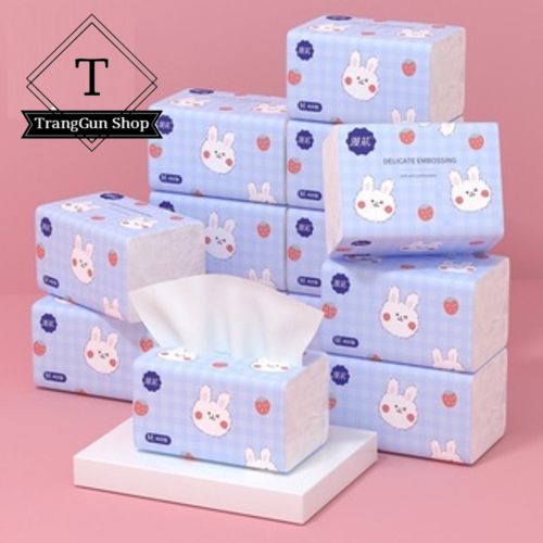 Sale !!! Giấy Ăn Rút Hình Thỏ Siêu Hót [Bán Lẻ 1 Gói]