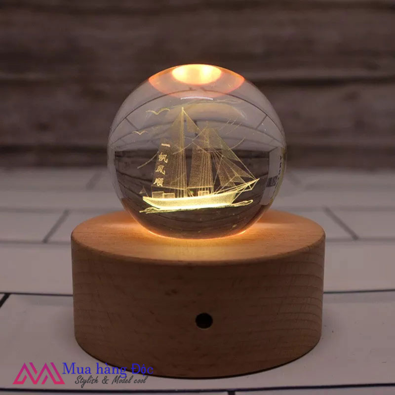 Gift Set crystal ball 3D LED swimmingly wind