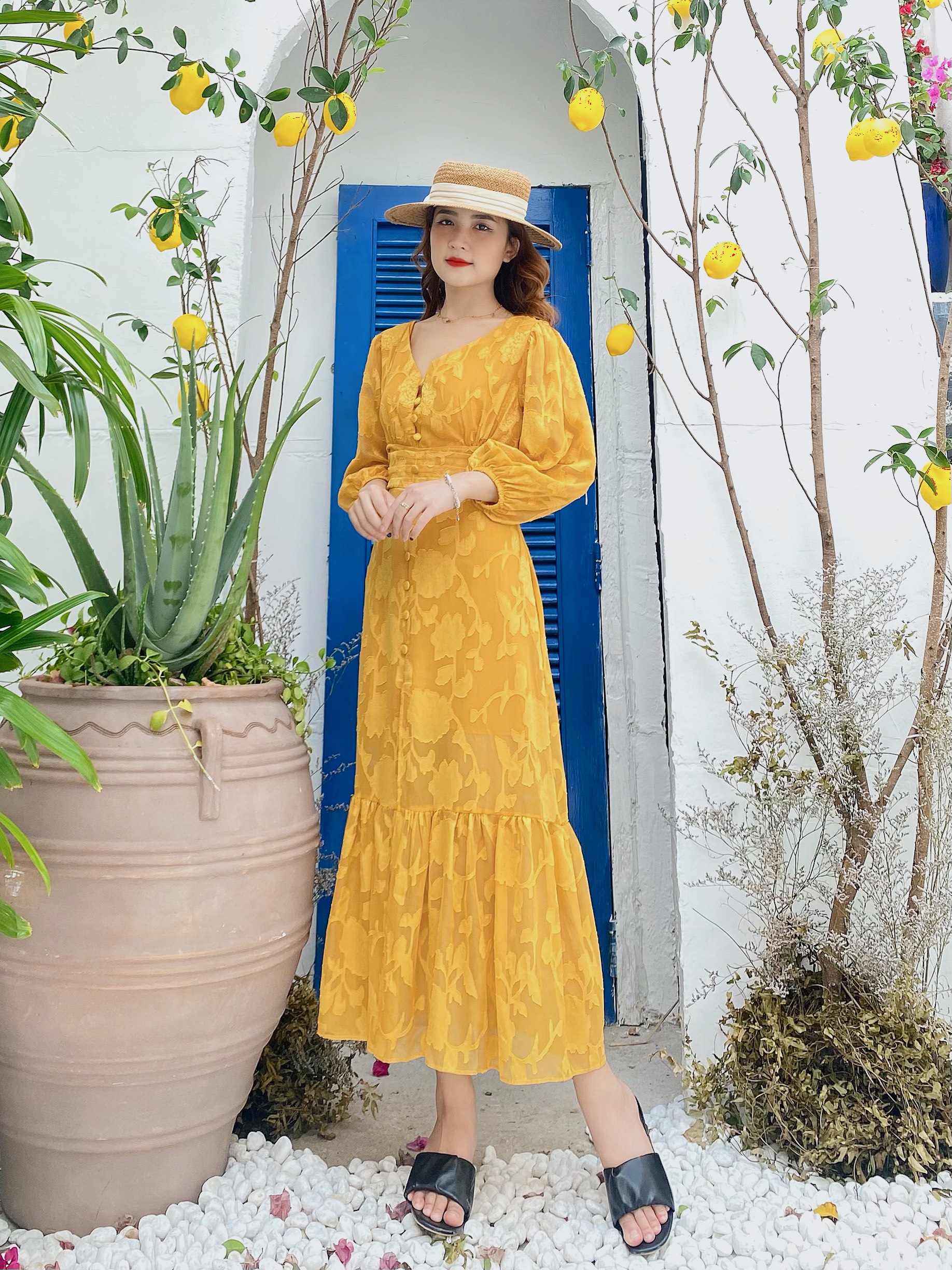 [HCM]Đầm maxi đi tiệc kiểu dáng đuôi cá xòe -MiniMiu