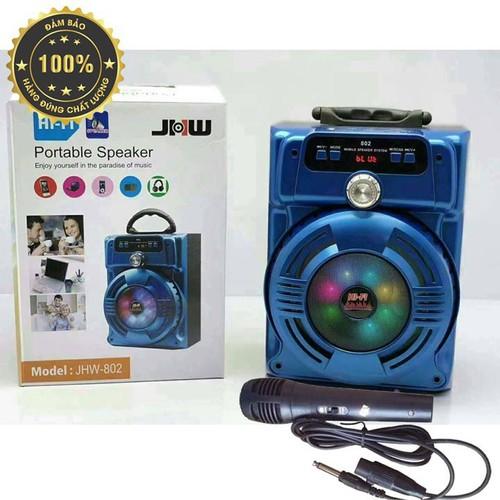 TĂNG MIC HÁT KARAOKE Loa Bluetooth JHW 802-801 - JHW