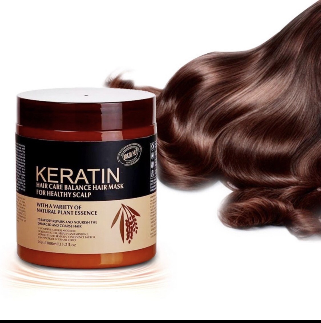 [Phục hồi tóc hư tổn]Kem ủ tóc KERATIN COLLAGEN 1000ML LAVENDER BRAZIL NUT