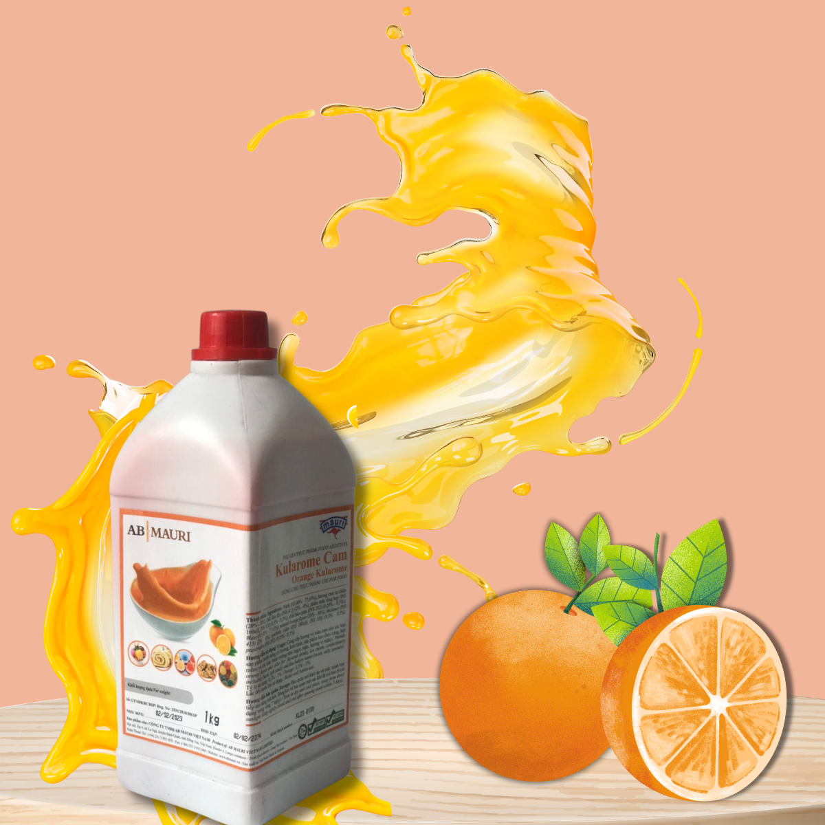Hương cam đục mauri chai 1kg