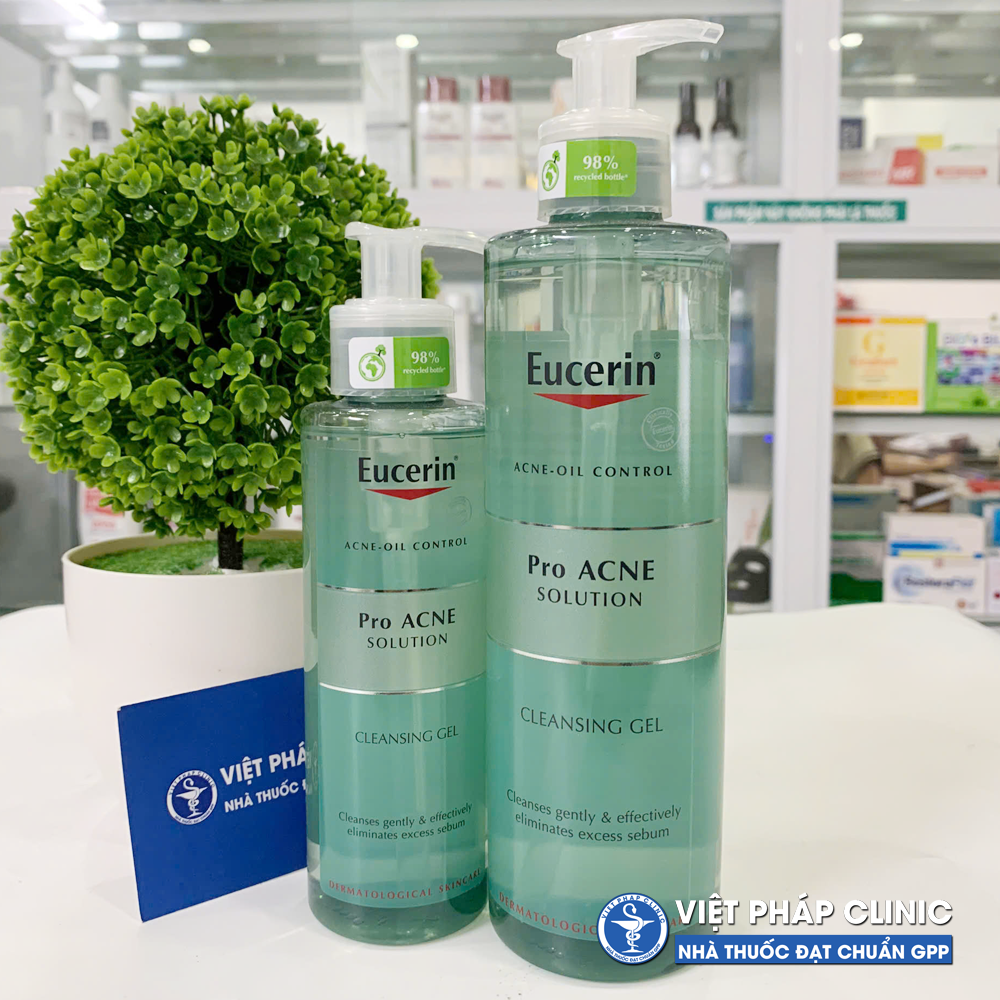 Gel rửa mặt Giảm mụn Eucerin ProAcne Solution Cleansing Gel
