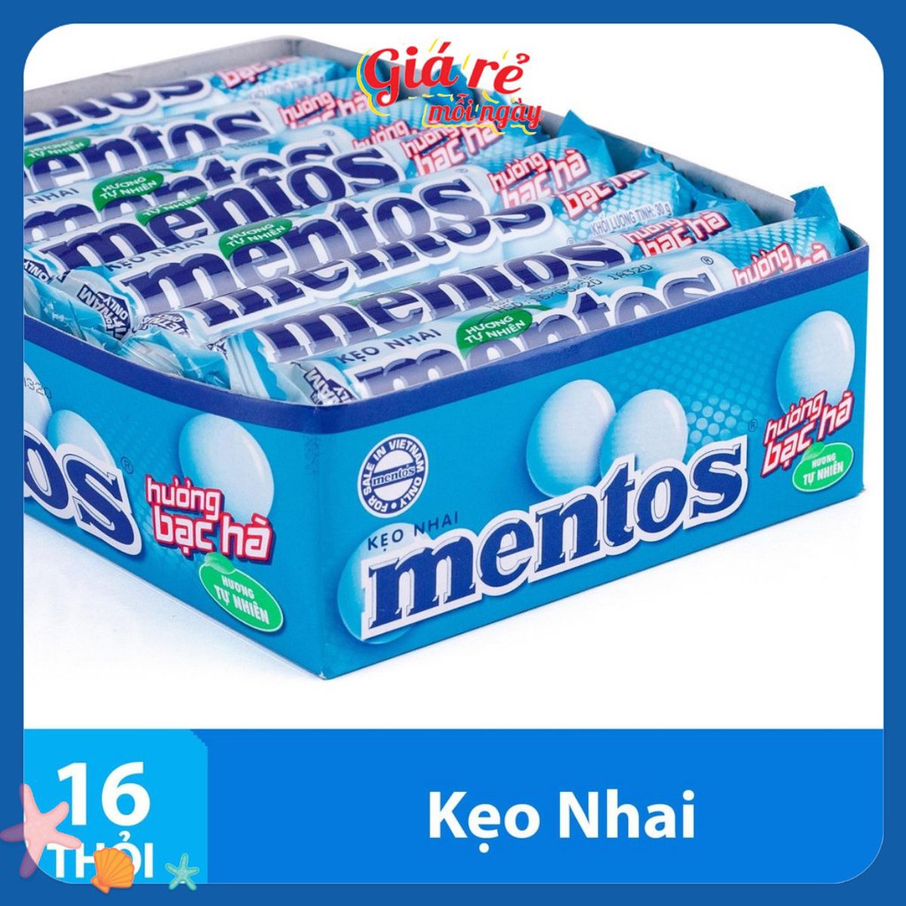 Kẹo Mentos Bạc Hà (Hộp 16 thỏi)