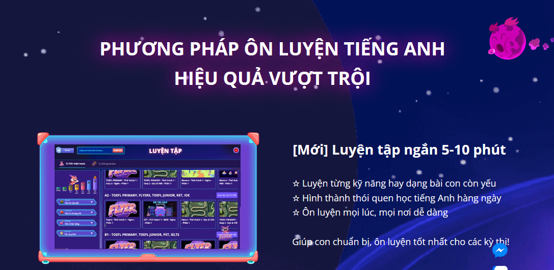 Phòng thi ảo - Luyện thi FlyerCambridge & Toefl