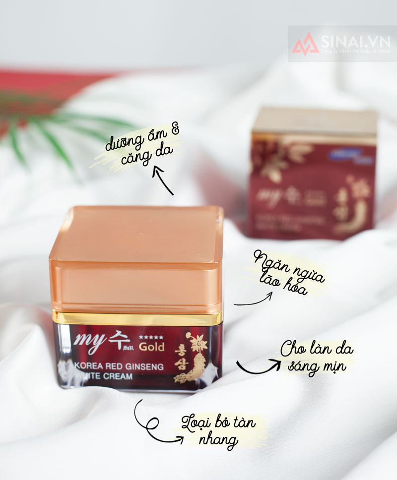 Kem hồng sâm dưỡng trắng da Red Ginseng White Cream 50ml