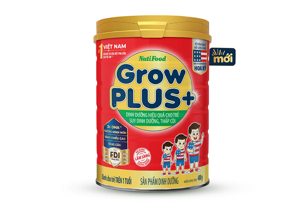 [HCM]Sữa Bột Nutifood Grow Plus đỏ 900g