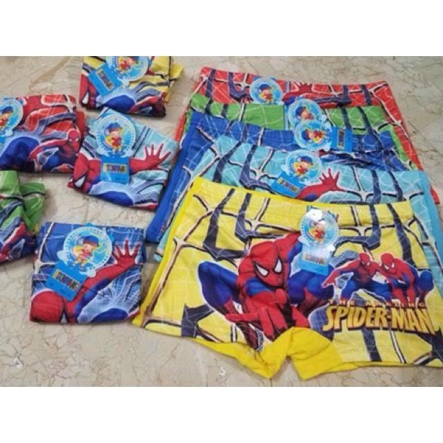 Set 10 quần đùi hình siêu nhân nhện cho bé đủ size mềm mại, thoáng mát giữ vệ sinh và cho bé cảm giác thoải mái