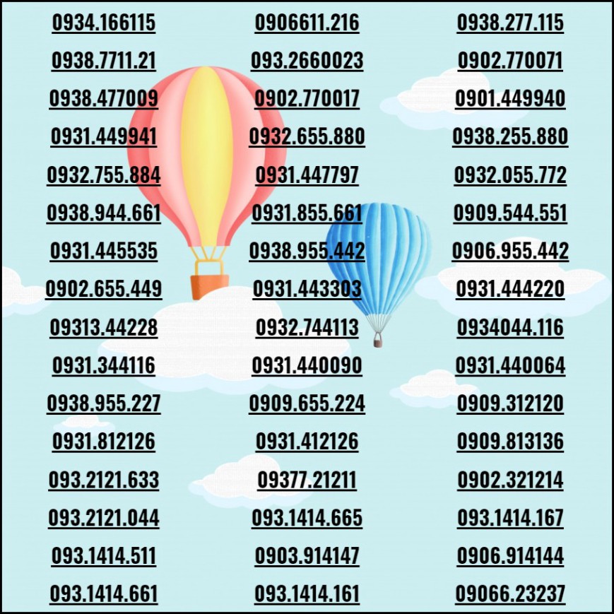 [HCM][Đồng giá] Sim đẹp Mobi