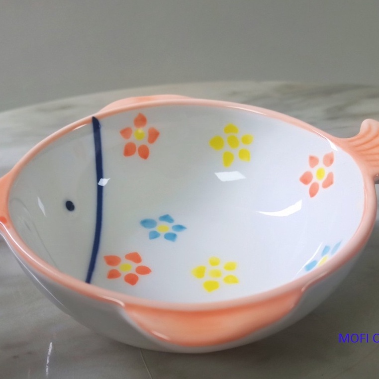 Bát sứ, Tô sứ hình cá màu cam dễ thương