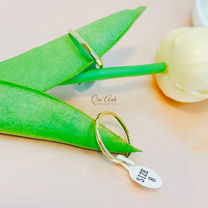 NHẪN TITAN VÀNG GÓC CẠNH CÁ TÍNH