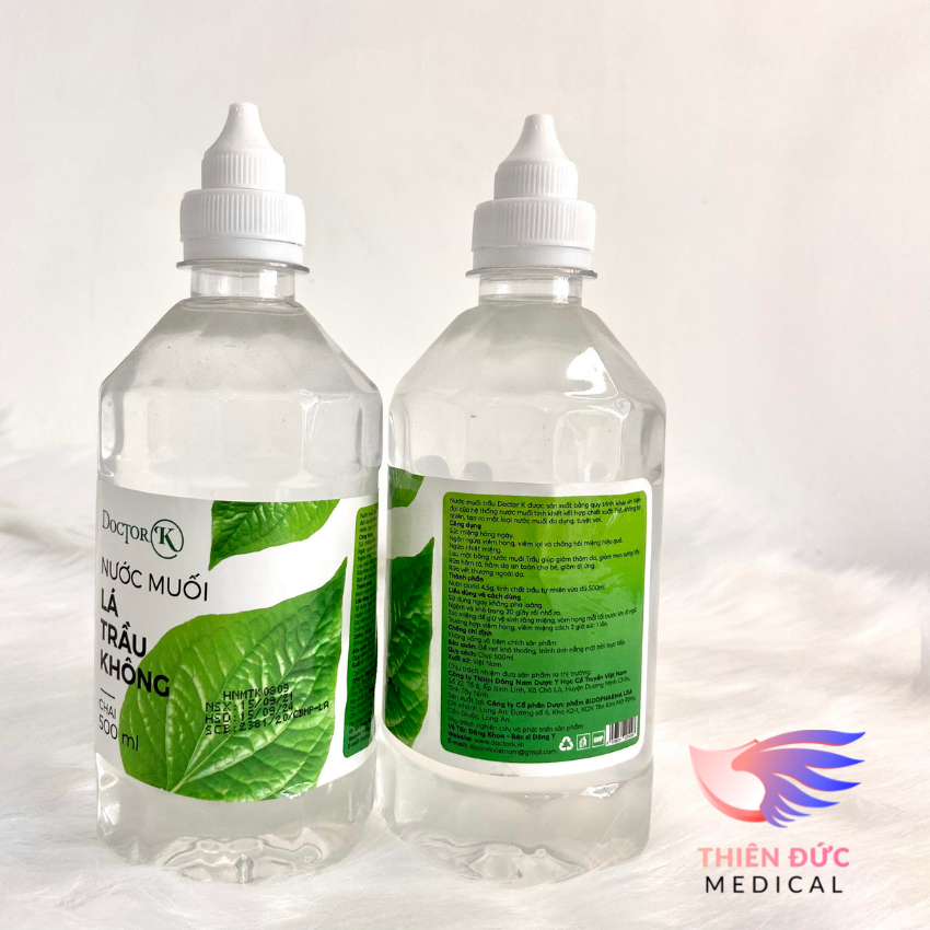 Nước Muối Sinh Lý Lá Trầu Không Chai 500ml