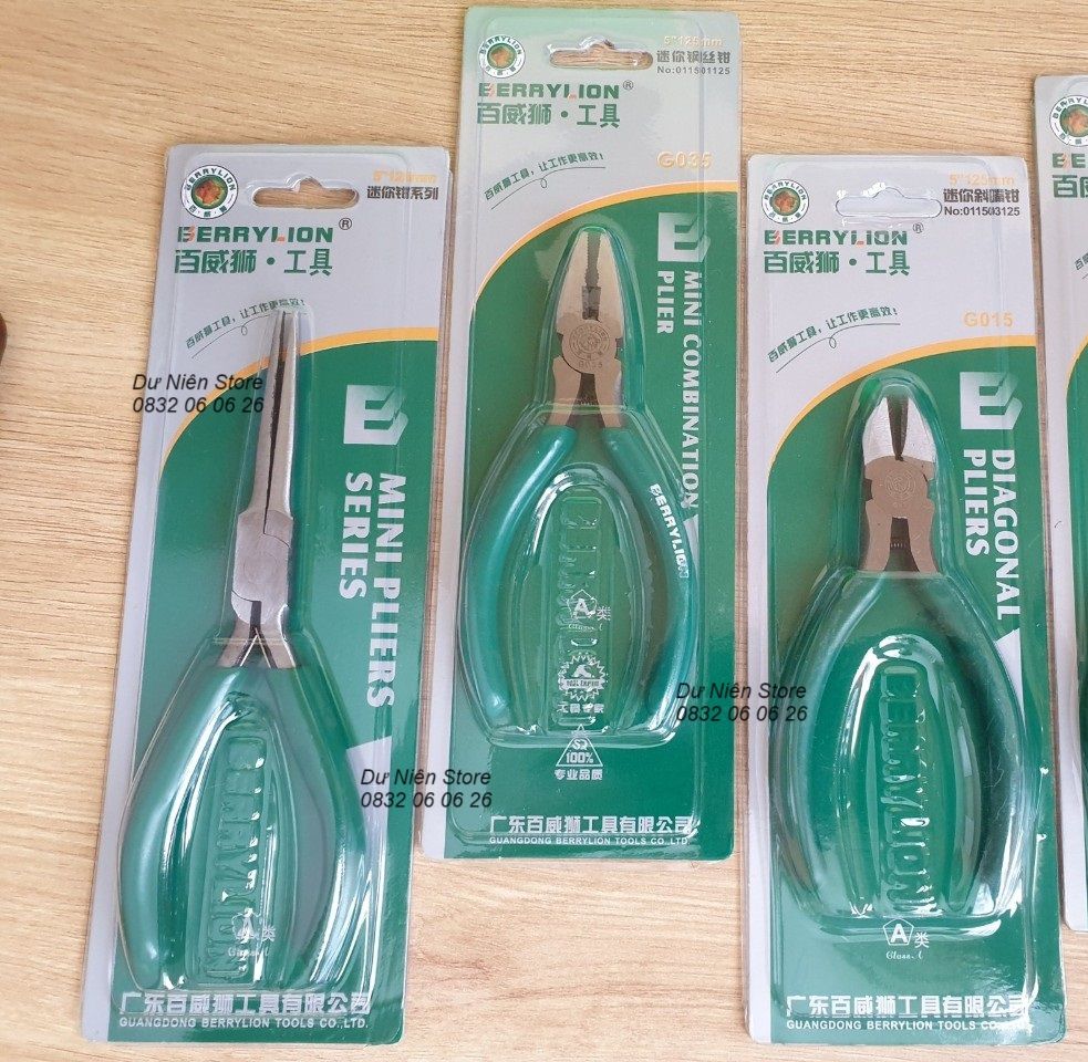 Bộ ba cây kìm hiệu berrylion chính hãng.