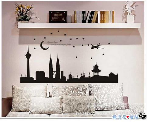 City 1 wall decal