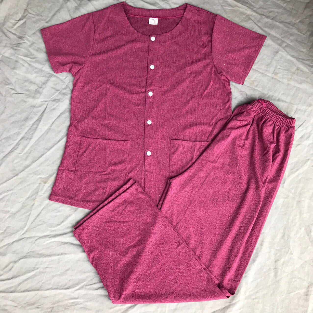 [HCM]Bộ bà già 2 túi cổ tròn