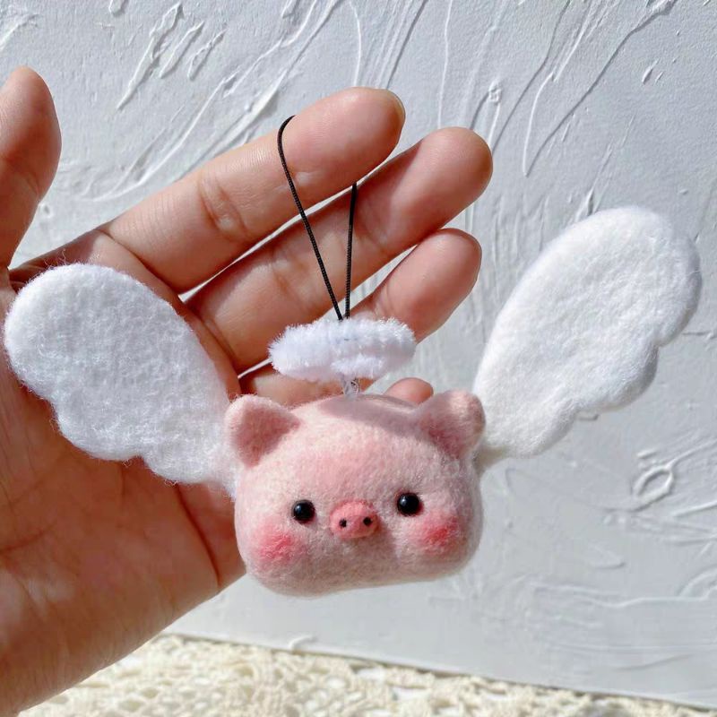 [MỚI] Len Chọc Handmade, Bộ Kit Len Chọc Thiên Thần Heo