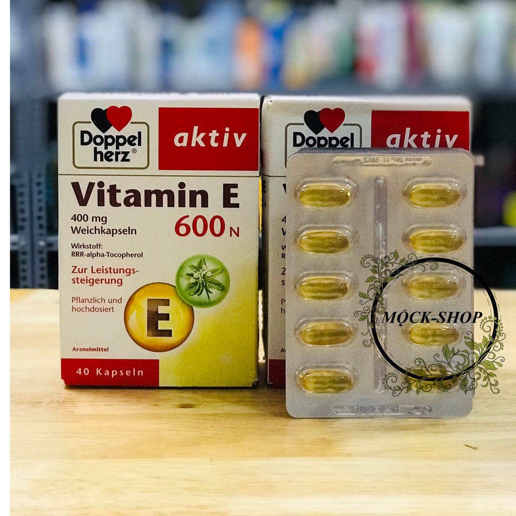 Vitamin e 600 hộp 40 viên của đức