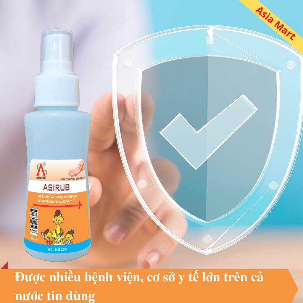 Nước rửa tay, sát khuẩn ASIRUB 100ml