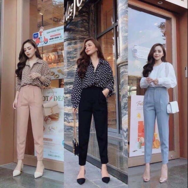 Quần Baggy Cúc Bọc