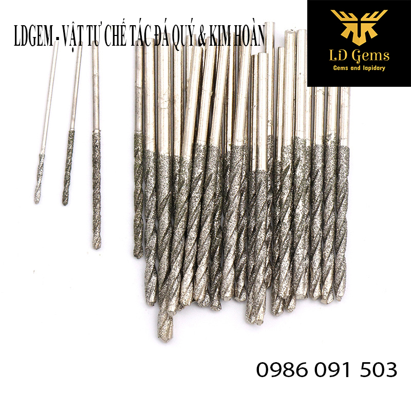 Mũi khoan đá quý, đá cẩm thạch, ngọc bích (Khoan xoắn)