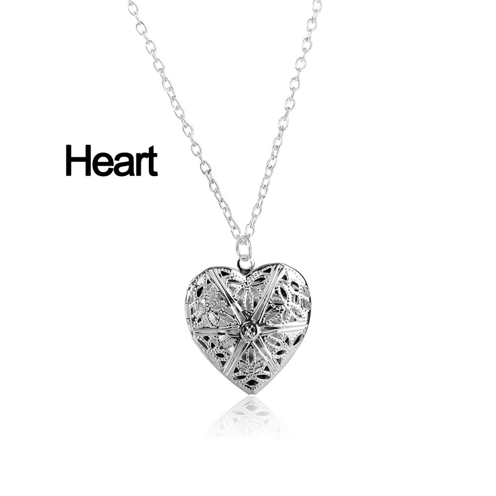 Bộ Nhớ OKDEALS Vỏ Thả Trái Tim Có Thể Mở, Dây Chuyền Rỗng, Khung Ảnh Chuỗi Mề Đay Hình Ảnh Mặt Dây Chuyền