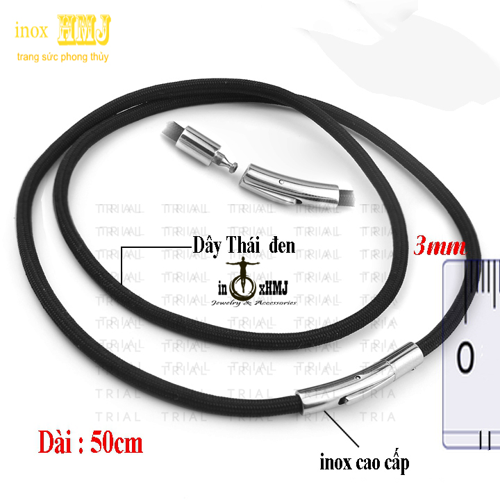 [HCM]DÂY CHUYỀN NAM DÙ NHẬP THÁILAN- KHÓA INOX ĐẸP KHÔNG ĐEN 3 LY các bạn chọn kích thướt cho phù hợp
