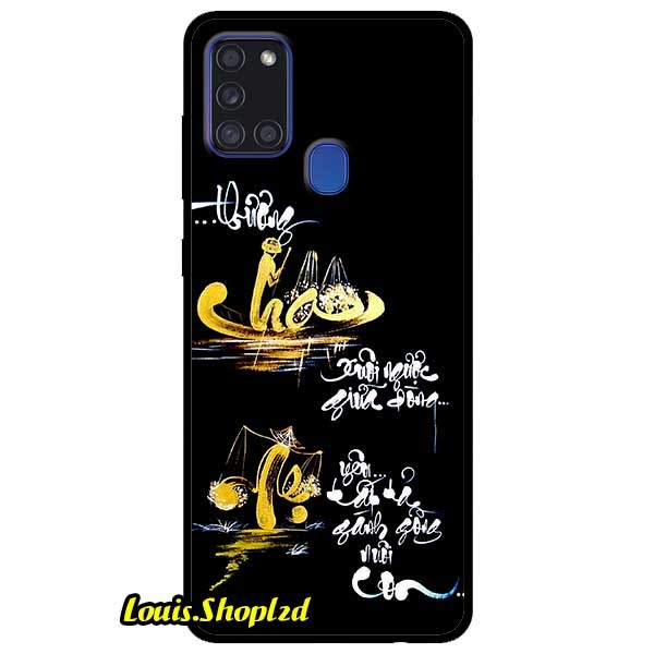 [HCM]Ốp Lưng Dành Cho Samsung A21s - Cha Mẹ Nền Đen