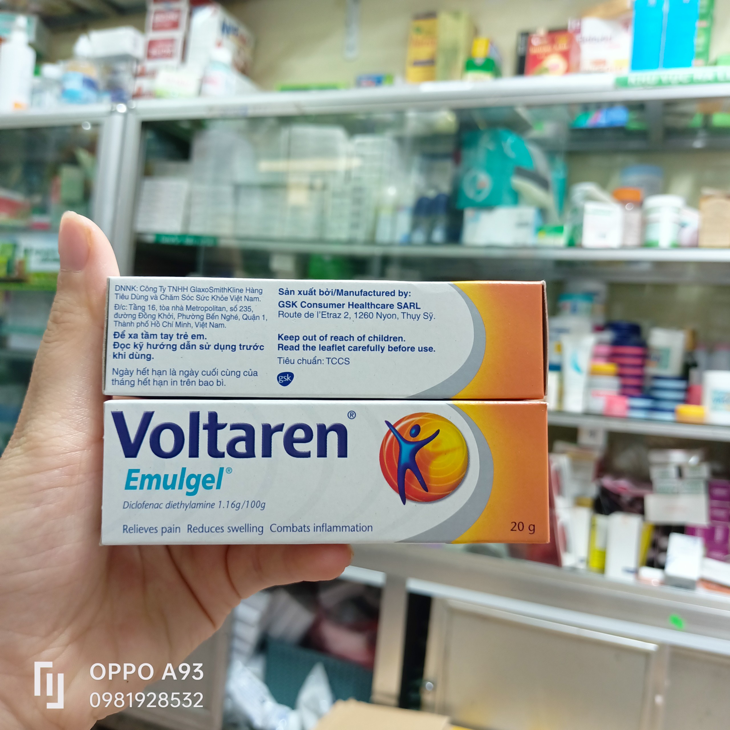 Gel xoa bóp giảm đau Voltarel 20g